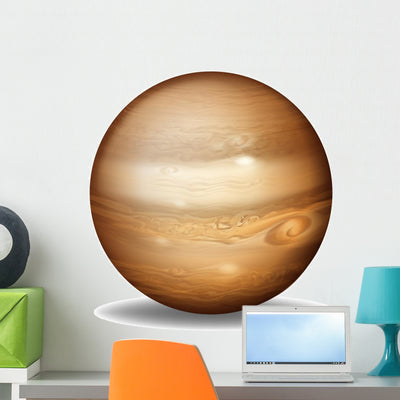 Planet Jupiter shown on a wall