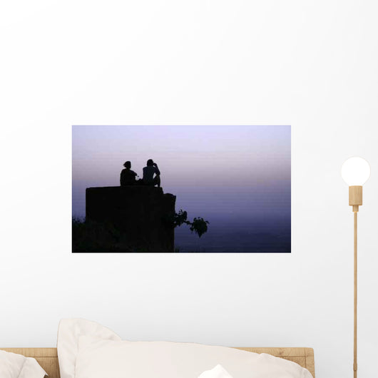 Couple Chilling out Top Wall Decal
