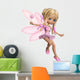Cute Toon Ballerina Fairy in Pink Wall Decal