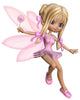 Cute Toon Ballerina Fairy in Pink Wall Decal
