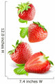 Falling Strawberries Isolated on a White Background 
