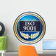 ISO 9001 Certified Blue Emblem Wall Decal