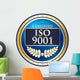 ISO 9001 Certified Blue Emblem Wall Decal