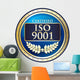 ISO 9001 Certified Blue Emblem Wall Decal