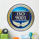 ISO 9001 Certified Blue Emblem Wall Decal