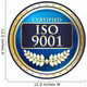 ISO 9001 Certified Blue Emblem Wall Decal