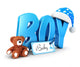 3d Word Boy Concept 