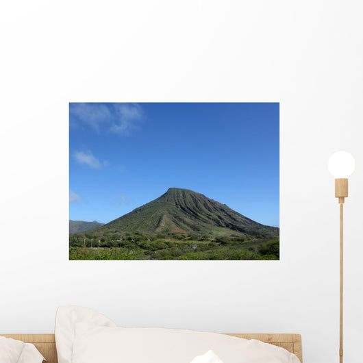 Koko Head Mountain with stair trail up side visible 