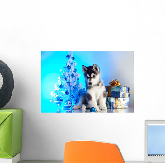 Cute Husky Puppy Wall Decal
