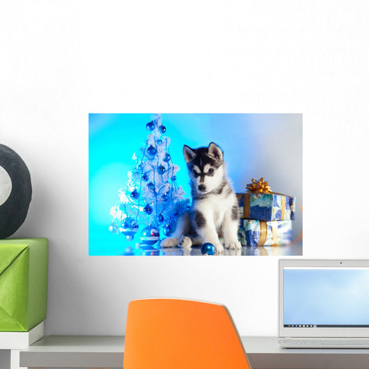 Cute Husky Puppy Wall Decal