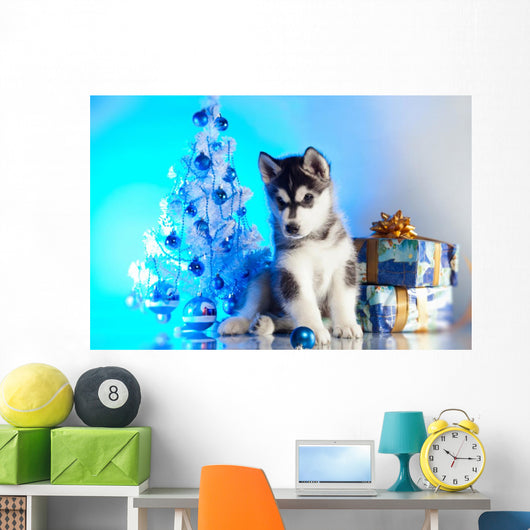 Cute Husky Puppy Wall Decal
