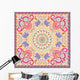 Elephant  Floral Motif Wall Mural