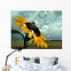 sunflower and bee Wall Mural