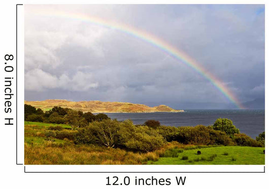 Rainbow above the lake, Isle of Skye, Scotland Wall Mural