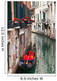 Backstreet canal Venice with empty gondola 