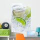 gold tequila with salt and lime Wall Mural