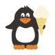 Nice Penguin on White Background 