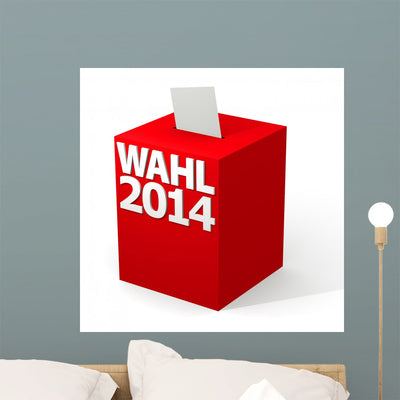 Wahlurne 2014 shown on a wall