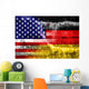 USA and Germany Flag painted on grunge wall 