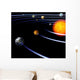 schematical image of the solar system..With Clipping Path 
