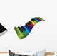 Piano Colorful Wavy Keyboard 3D Illustration Wall Decal