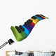 Piano Colorful Wavy Keyboard 3D Illustration Wall Decal