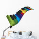 Piano Colorful Wavy Keyboard 3D Illustration Wall Decal