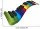 Piano Colorful Wavy Keyboard 3D Illustration Wall Decal