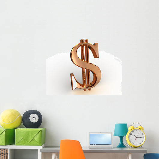 Dollar. 3d Wall Decal