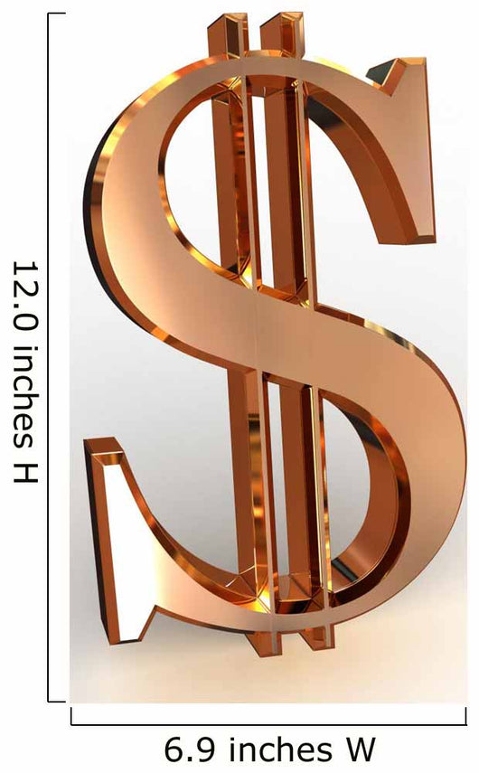 Dollar. 3d Wall Decal
