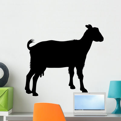 Goat Wall Decal shown on a wall