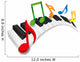 Wavy Keyboard Piano Music Notes Wall Decal