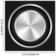 Metallic button on Carbon fiber background. Wall Mural