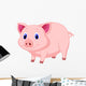 Cute pig cartoon Wall Decal