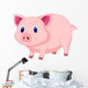 Cute pig cartoon Wall Decal