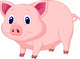 Cute pig cartoon Wall Decal