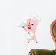 Cute pig chef cartoon holding platter Wall Decal