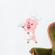 Cute pig chef cartoon holding platter Wall Decal