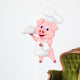 Cute pig chef cartoon holding platter Wall Decal