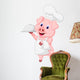 Cute pig chef cartoon holding platter Wall Decal