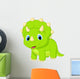 Cute baby triceratops cartoon Wall Decal