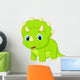 Cute baby triceratops cartoon Wall Decal