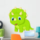 Cute baby triceratops cartoon Wall Decal