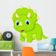 Cute baby triceratops cartoon Wall Decal