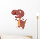 Cute dinosaur cartoon Wall Decal