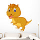 Cute dinosaur cartoon Wall Decal
