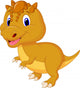 Cute dinosaur cartoon Wall Decal