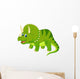 Cute Triceratops Cartoon Wall Decal