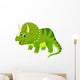 Cute Triceratops Cartoon Wall Decal