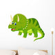 Cute Triceratops Cartoon Wall Decal